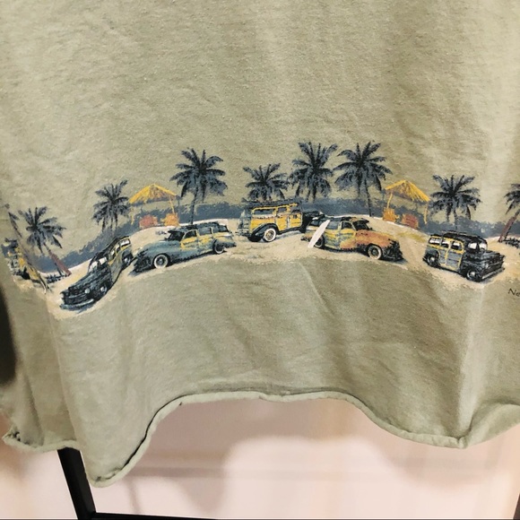 Newport Blue Oversized Greenish Cropped Tee - Picture 12 of 15